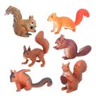 Conjunto de estatuetas de animais da floresta, 6 peças de PVC Squirrel Hamster Kids Conjunto de estatuetas de animais da floresta, 6 peças de PVC Squirrel Hamster Kids