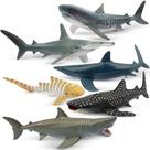 Conjunto de estatuetas de animais Toymany Realistic Shark 6PC Kids 3+