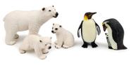 Conjunto de estatuetas de brinquedo UANDME Polar Animal Polar Bear & Penguin