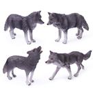 Conjunto de estatuetas de brinquedo UANDME Wolf Animal Figures Grey Wolf Family