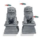 Conjunto de Estatuetas de Cães Fu de Arenito livelyfish para Aquário