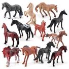 Conjunto de estatuetas de cavalos em miniatura mundialmente famoso, 12 unidades para crianças a partir de 3 anos