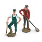 Conjunto de estatuetas de fazendeiro em PVC realista de 2 peças para crianças