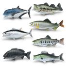 Conjunto de estatuetas de peixes oceânicos, 7 peças de modelos realistas de vida marinha
