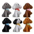 Conjunto de estatuetas de resina para cães fofos, 6 poodles coloridos com polca de 3 x 4 cm Conjunto de estatuetas de resina para cães fofos, 6 poodles coloridos com polca de 3 x 4 cm