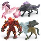 Conjunto de estatuetas Fantasy Mythical Creature, 4 unidades para crianças de 3 anos ou mais