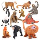 Conjunto de estatuetas Generic Realistic Monkey, 10 peças de PVC 5-22,3 cm