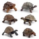 Conjunto de estatuetas Giant Tortoise, 6 peças de PVC realista para crianças