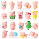 Conjunto de estatuetas Leitee, 19 peças, miniestatuetas de porco, brinquedos para decoração