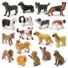 Conjunto de estatuetas para cães realista, 18 peças de PVC Beagle Great Dane Kids