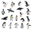 Conjunto de estatuetas Penguin, 19 peças, PVC realista, educacional para crianças