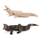 Conjunto de estatuetas realistas de crocodilo e jacaré, 6-20 cm, PVC, 2 peças