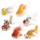 Conjunto de estatuetas realistas de peixes dourados, modelos de PVC, 6 unidades para crianças