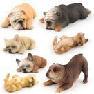 Conjunto de estatuetas Realistic Bulldog e French Bulldog x6 PVC