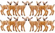 Conjunto de estatuetas RESTCLOUD Deer, 12 peças de cobertura de bolo para crianças