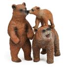 Conjunto de estatuetas UANDME Grizzly Bear Toys para crianças com 3 bonecos Conjunto de estatuetas UANDME Grizzly Bear Toys para crianças com 3 bonecos