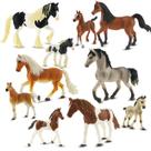 Conjunto de estatuetas Zippytots Horse Realistic 10 unidades para crianças