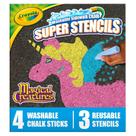 Conjunto de estênceis Crayola Super Stencils Magical Creatures 3ct 4+