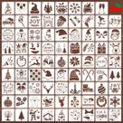 Conjunto de estêncil DZXCYZ 80 peças de 10 x 10 cm, artesanato DIY de Natal