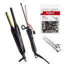 Conjunto de estilo vermelho da KISS Ceramic Tourmaline Flat Iron & Curling Iron