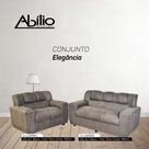 Conjunto de Estofados Elegância Abílio Cinza