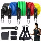 Conjunto de exercícios Resistance Bands para homens e mulheres com alças pesado de 150 libras, kit de tubo elástico de 11 peças para academia e casa, treinamento de força, ioga, terapia de pilates para pernas, sistemas de força torácica Conjunto de exercícios Resistance Bands para homens e mulheres com alças pesado de 150 libras, kit de tubo elástico de 11 peças para academia e casa, treinamento de força, ioga, terapia de pilates para pernas, sistemas de força torácica