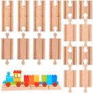 Conjunto de expansão de trilhos de trem de madeira, 16 unidades para trens de brinquedo