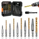 Conjunto de extrator de parafusos Coobeast 11 unidades com broca esquerda