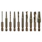Conjunto de extratores de brocas e parafusos NordWolf 10 unidades Stubby Left Hand