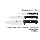 Conjunto de facas 3 pcs twin chef 2 zwilling 349300060