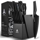 Conjunto de facas Artcy Kitchen com afiador embutido, 15 unidades com bloco