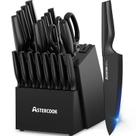 Conjunto de facas Astercook 21 peças com bloco de aço inoxidável alemão