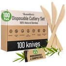 Conjunto de facas de bambu ibambo 100% bambu 100% ecológico
