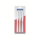 Conjunto De Facas De Mesa Angra Tramontina Em Aço Inox 3 Peças Tramontina