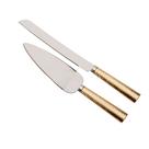Conjunto de facas e servidores GAIBIJA Gold Hammered Handle Conjunto de facas e servidores GAIBIJA Gold Hammered Handle