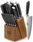 Conjunto de facas HOSHANHO de 16 peças com bloco Ultra Sharp High Carbon