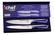 Conjunto De Facas Ichef Professional Cut Inox Duo Polishop Inox Conjunto De Facas Ichef Professional Cut Inox Duo Polishop Inox