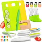 Conjunto de facas iKumar Montessori Plastic Kids, 23 unidades para cozinhar de verdade