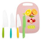 Conjunto de facas infantis Enfudid de 5 peças com tábua de cortar sem BPA