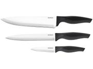 Conjunto de Facas Inox Cross 3 Peças Preto Brinox