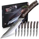 Conjunto de facas para bife SYOKAMI 8 em aço inoxidável japonês de alto carbono Conjunto de facas para bife SYOKAMI 8 em aço inoxidável japonês de alto carbono