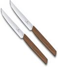 Conjunto de facas para bife Victorinox Swiss Modern de 2 peças em madeira de nogueira