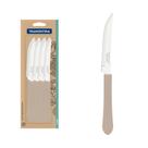 Conjunto de Facas para Churrasco Cabos de Polipropileno Cinza 12 Peças