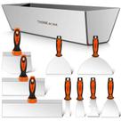 Conjunto de facas para drywall THINKWORK, 10 unidades de espátula de aço inoxidável