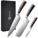 Conjunto de facas PAUDIN Kitchen, 3 peças de aço inoxidável de alto carbono
