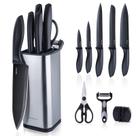 Conjunto de facas RAXCO, facas de cozinha de 10 peças, aço inoxidável com bloco