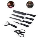 Conjunto de Facas Tesoura Utensílios Black Kit 6 Peças Conjunto de Facas Tesoura Utensílios Black Kit 6 Peças