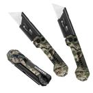 Conjunto de facas utilitárias dobráveis WORKPRO Camo com clipe de cinto, pacote com 3