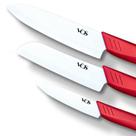 Conjunto de facas Vos Ceramic para cozinha com capas vermelhas de 4, 5, 6 polegadas