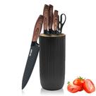 Conjunto de facas Wiztoynia, cozinha preta de 6 peças com bloco universal